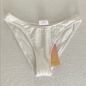 Stoney Clover swim bottom. White.